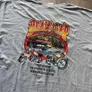 Deals Gap Tail of the Dragon Motorcycle Graphic T Shirt Biker Tee 2XL